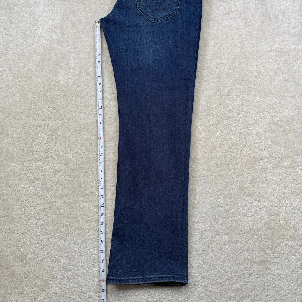 NWT True Religion Ricky Flap Straight Jean Mens 38 (36 Tag) Dark Shivering Wash